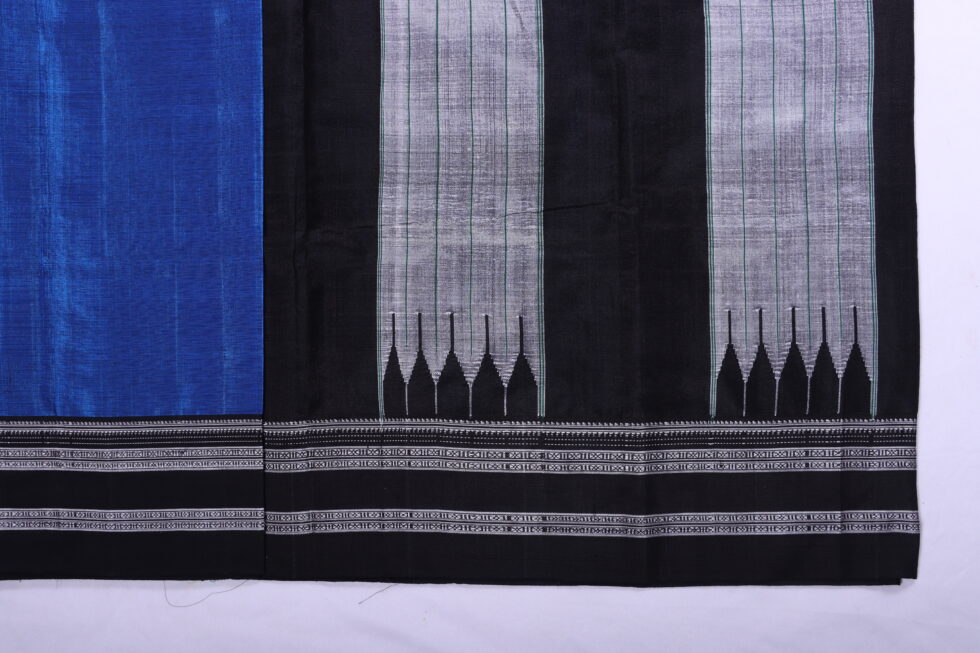 ILKAL Cotton (Nool) Saree (Plain) – Blue