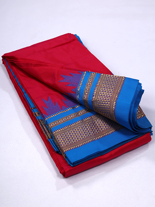 ILKAL Powerloom Pure Silk Saree (Plain)