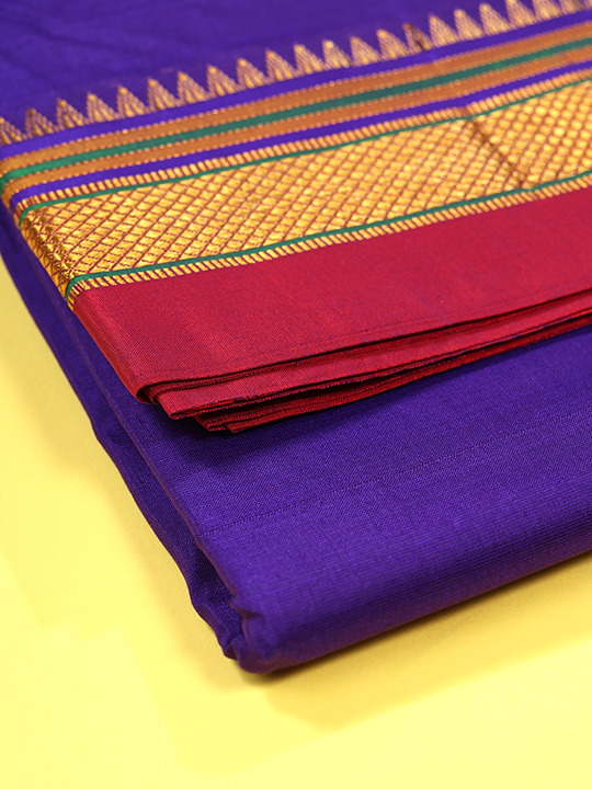 ILKAL Silk+Premium Cotton Saree (Plain)