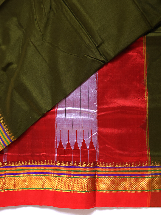 ILKAL Silk+Premium Cotton Saree (Plain)