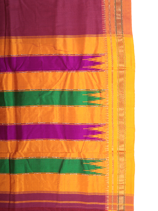 ILKAL Silk+Premium Cotton Saree (Plain)