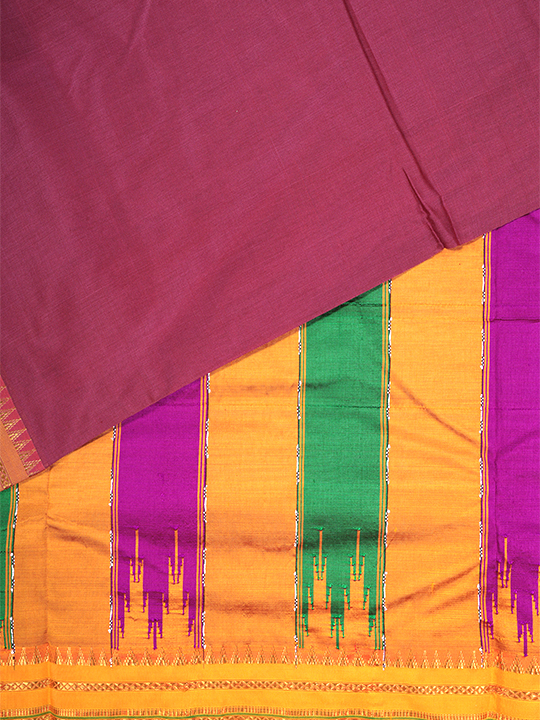 ILKAL Silk+Premium Cotton Saree (Plain)