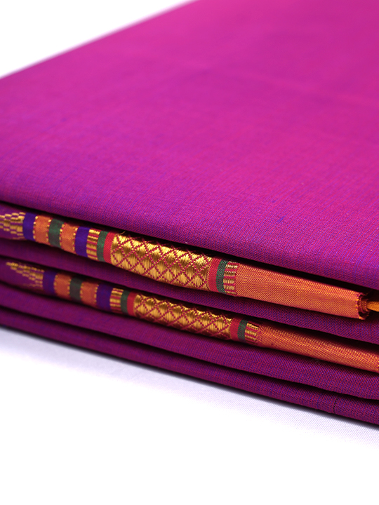 ILKAL Silk+Premium Cotton Saree (Plain)